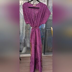 Purple Patterned Women's Dress